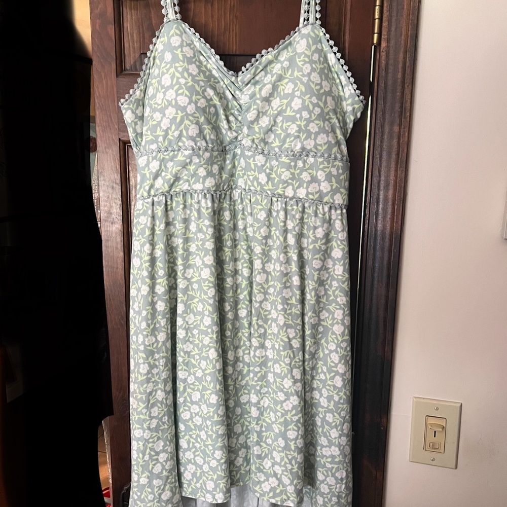 Green summer dress size xl